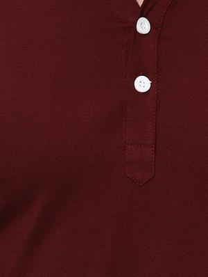 maroon solid t-shirt - 16431938 - Standard Image - 5