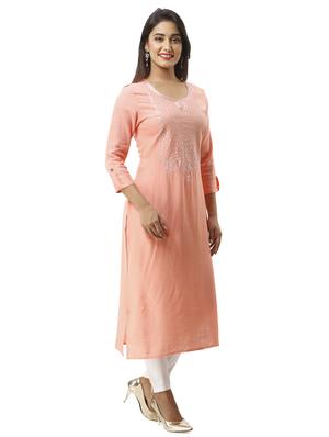 embroidered straight kurta - 16432345 - Standard Image - 2