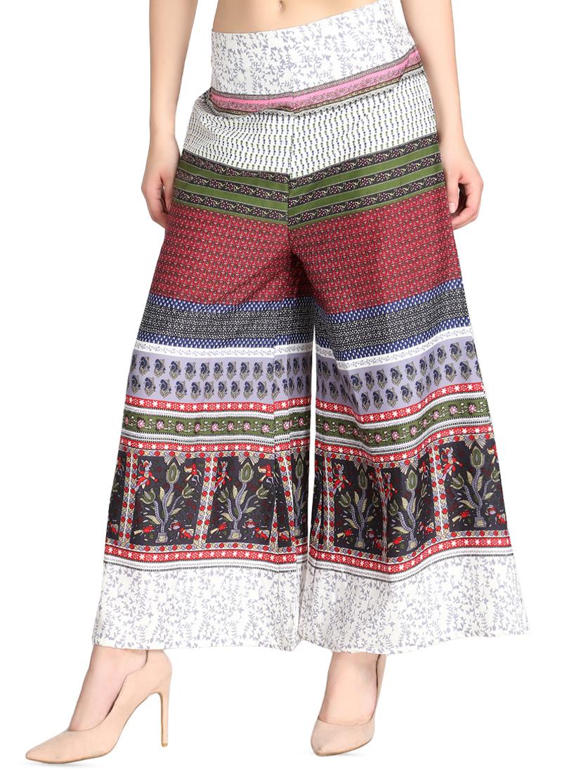 printed flared palazzo - 16432749 - Zoom Image - 2
