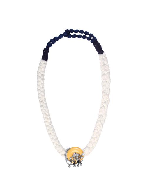 white cotton blend short necklace - 16434542 - Standard Image - 1