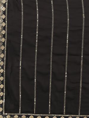 striped embroidered saree with blouse - 16435272 - Standard Image - 5