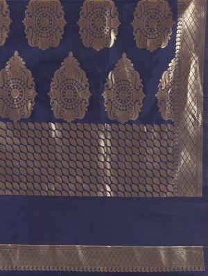 motif banarasi saree with blouse - 16435296 - Standard Image - 5