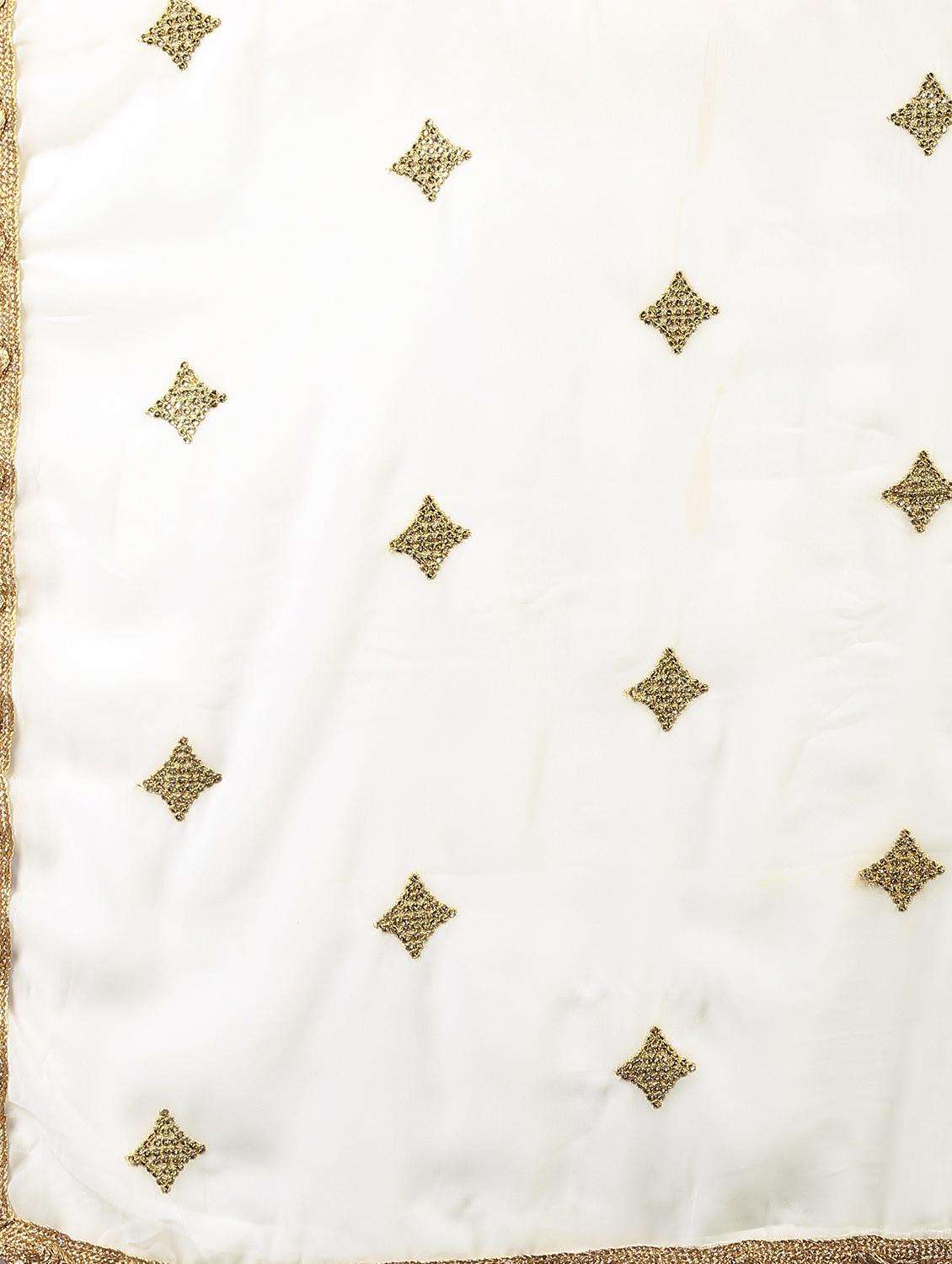 bordered embroidered saree with blouse - 16435302 - Zoom Image - 5