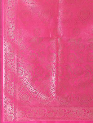 floral zari motif banarasi saree with blouse - 16435312 - Standard Image - 5