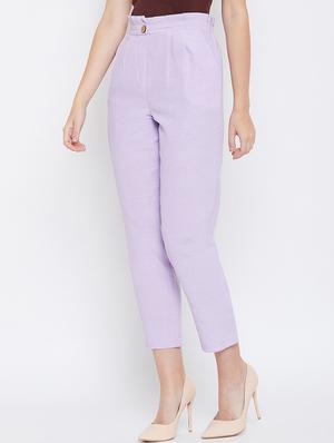 paper-bag waist pleated trouser - 16435655 - Standard Image - 2