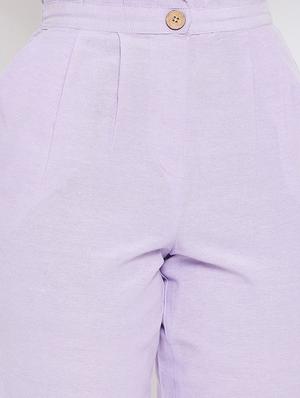 paper-bag waist pleated trouser - 16435655 - Standard Image - 5