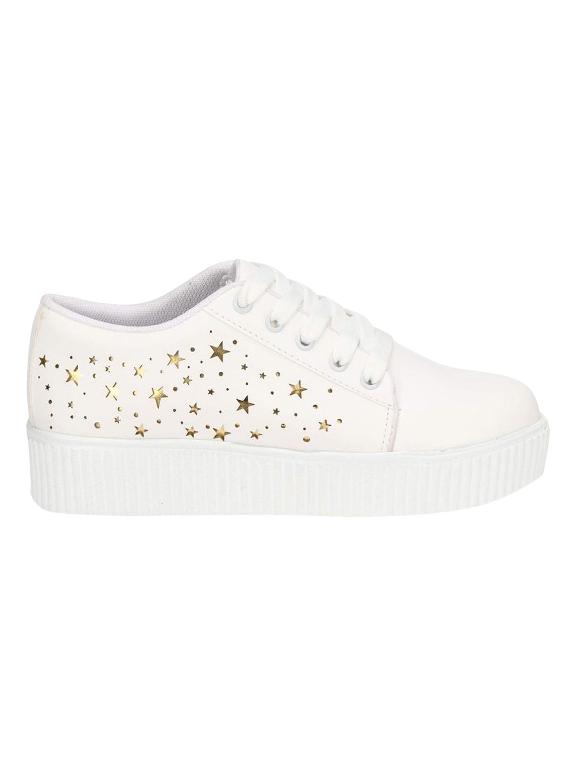 white lace-up sneakers - 16435712 - Zoom Image - 2