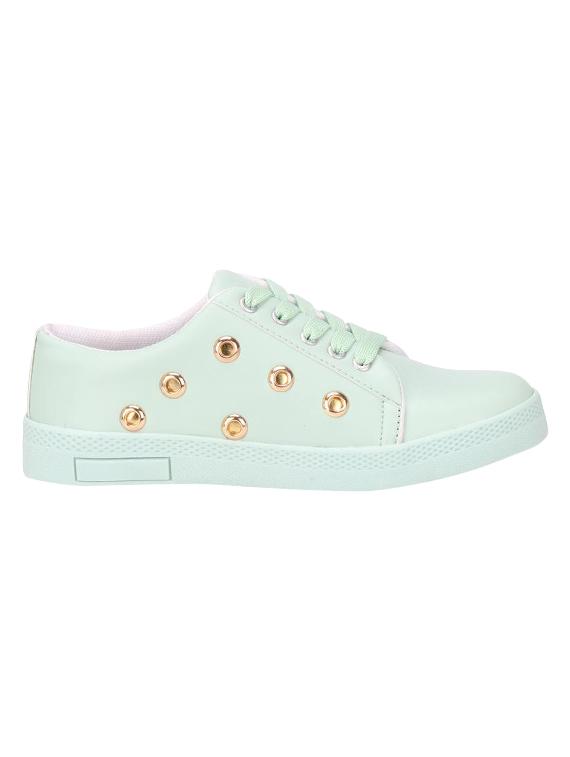 sea green lace-up sneakers - 16435722 - Zoom Image - 2