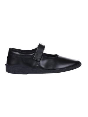 black leatherette ballerinas - 16435757 - Standard Image - 2