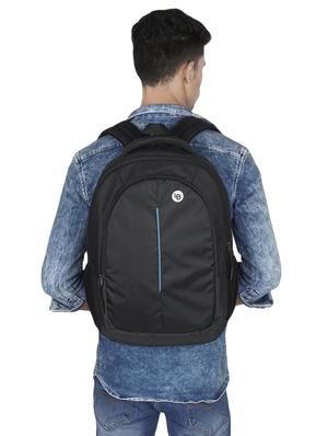 black polyester backpack - 16436500 - Standard Image - 5