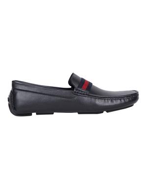 navy blue leatherette slip on loafers - 16436779 - Standard Image - 2