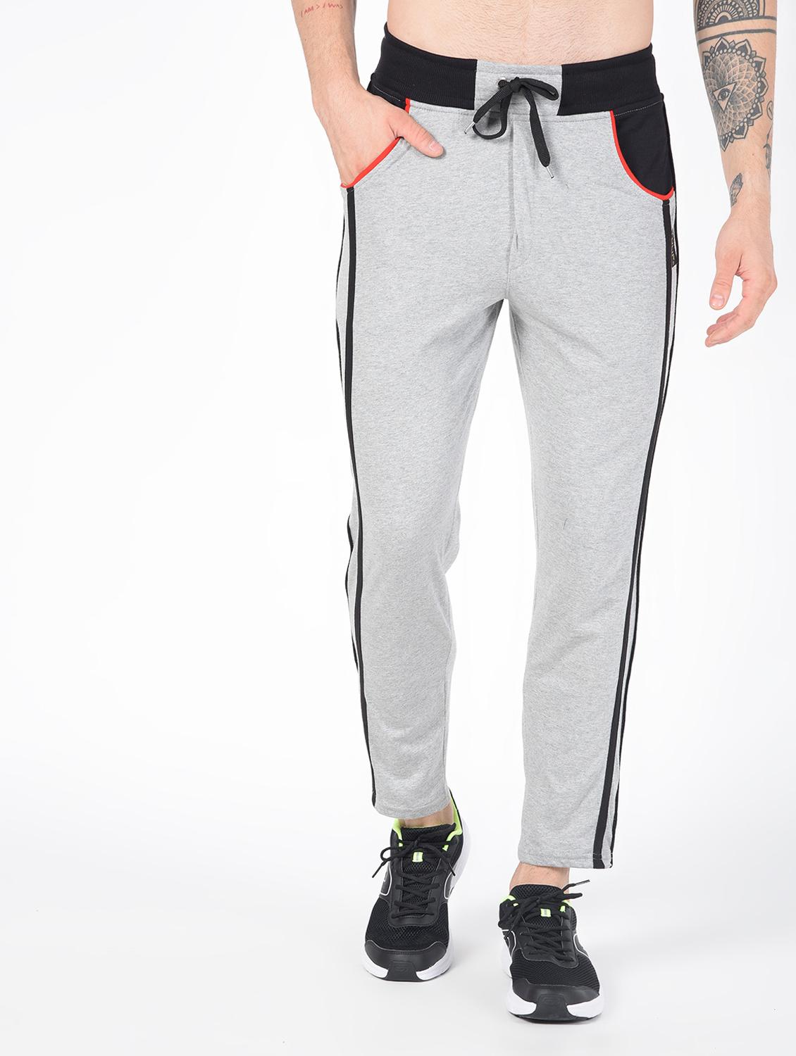 grey side striped full length track pant - 16437959 - Zoom Image - 2