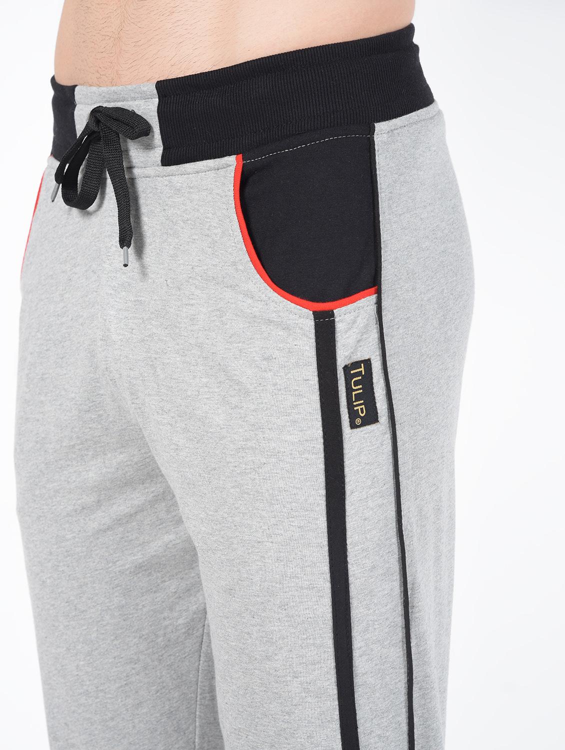 grey side striped full length track pant - 16437959 - Zoom Image - 5