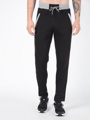 black side striped full length track pant - 16437961 - Standard Image - 2