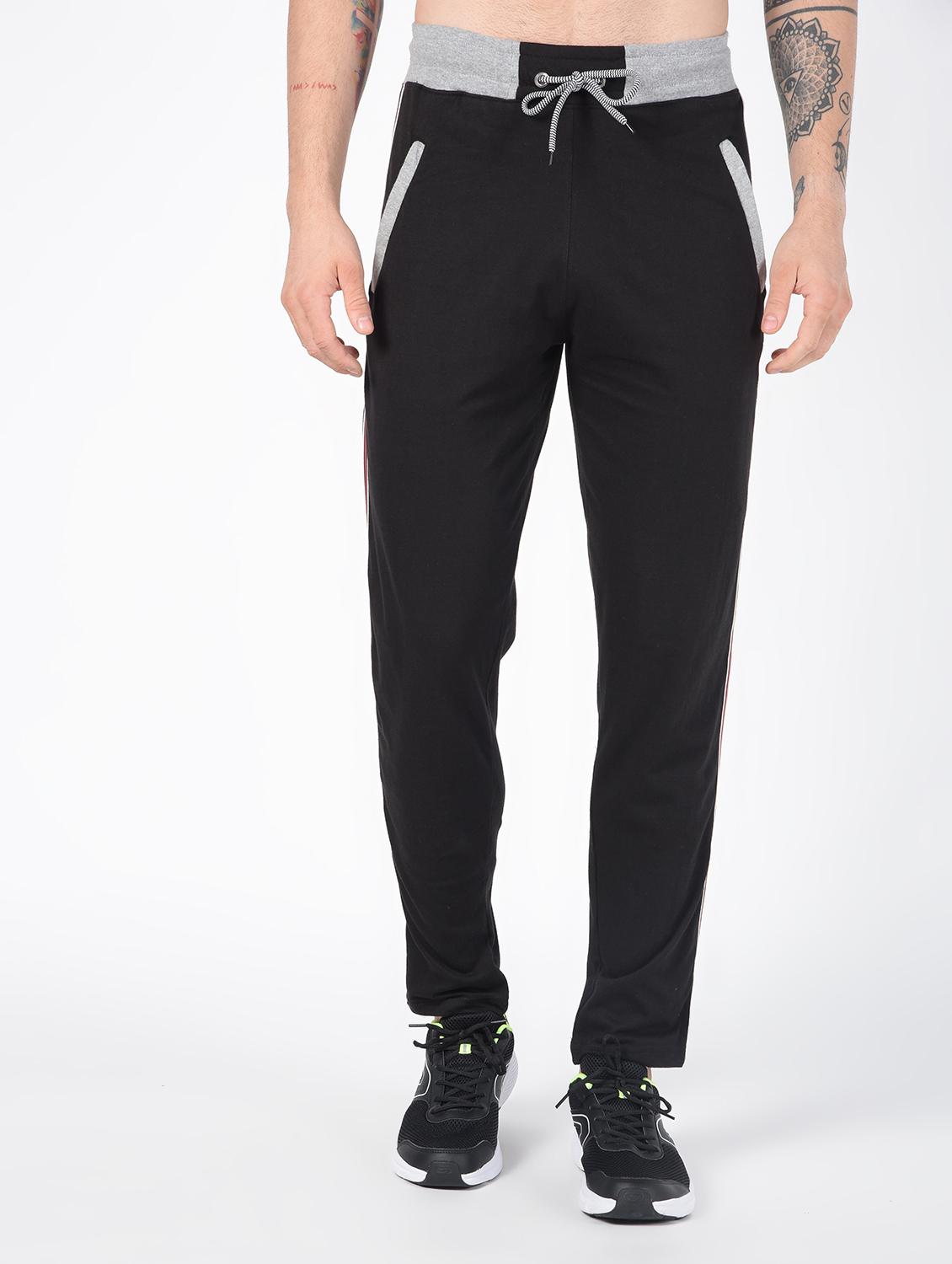 black side striped full length track pant - 16437961 - Zoom Image - 2