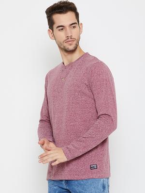 maroon melange t-shirt - 16437973 - Standard Image - 2