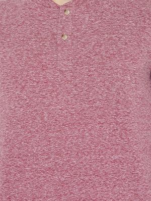 maroon melange t-shirt - 16437973 - Standard Image - 5