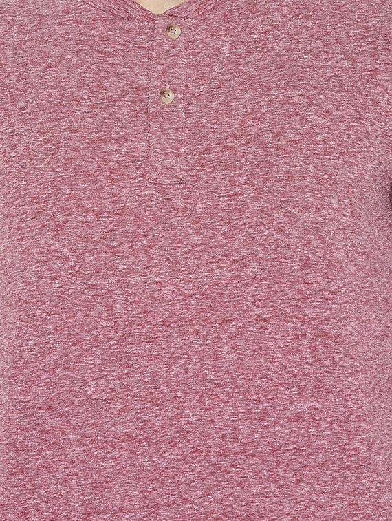 maroon melange t-shirt - 16437973 - Zoom Image - 5