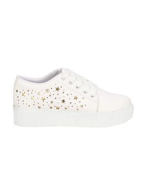 white lace-up sneakers - 16438068 - Standard Image - 2