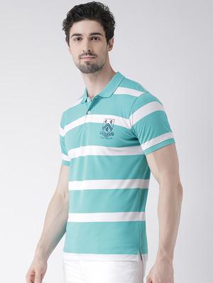 blue striped polo t-shirt - 16438103 - Standard Image - 2
