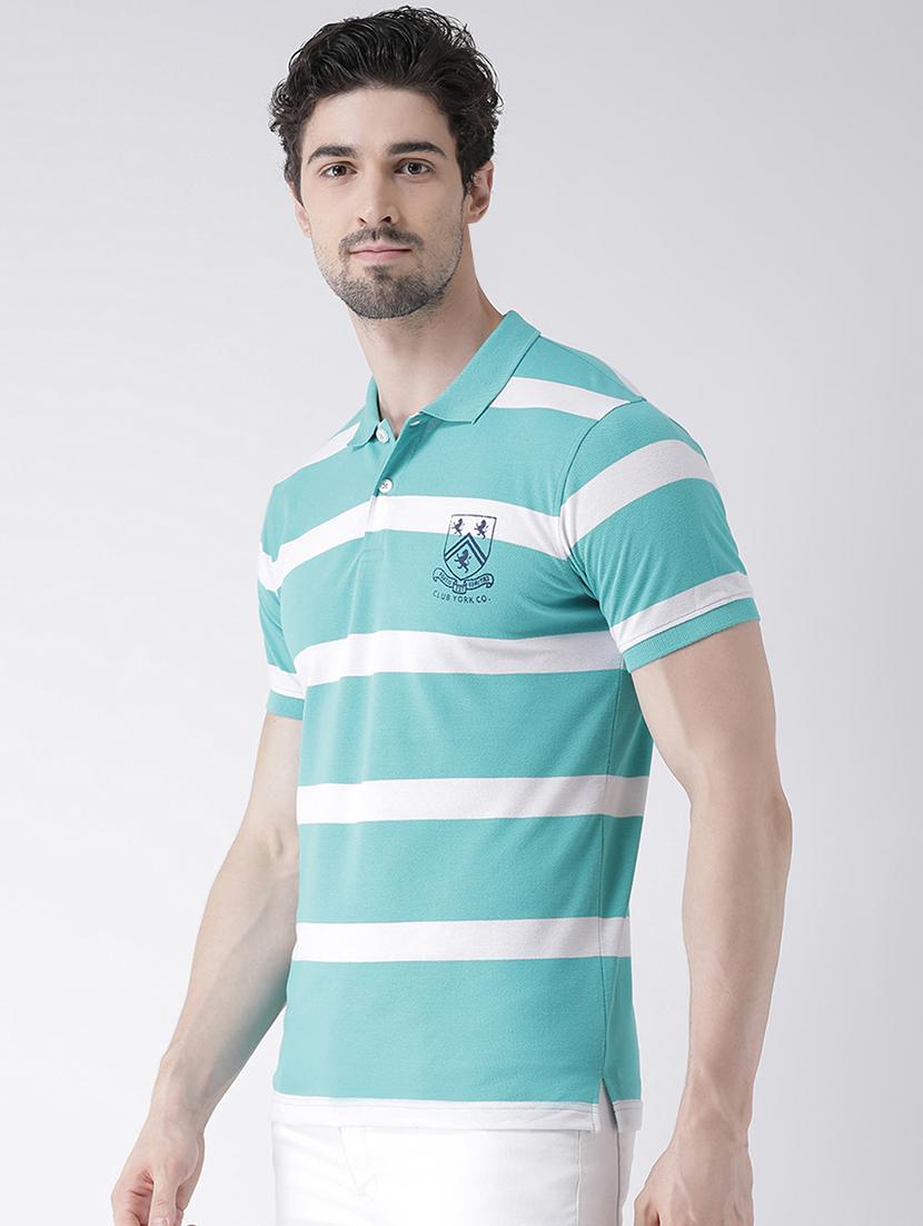 blue striped polo t-shirt - 16438103 - Zoom Image - 2
