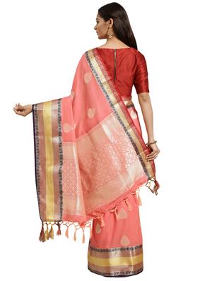 bordered kanjivaram saree with blouse - 16439036 - Standard Image - 2