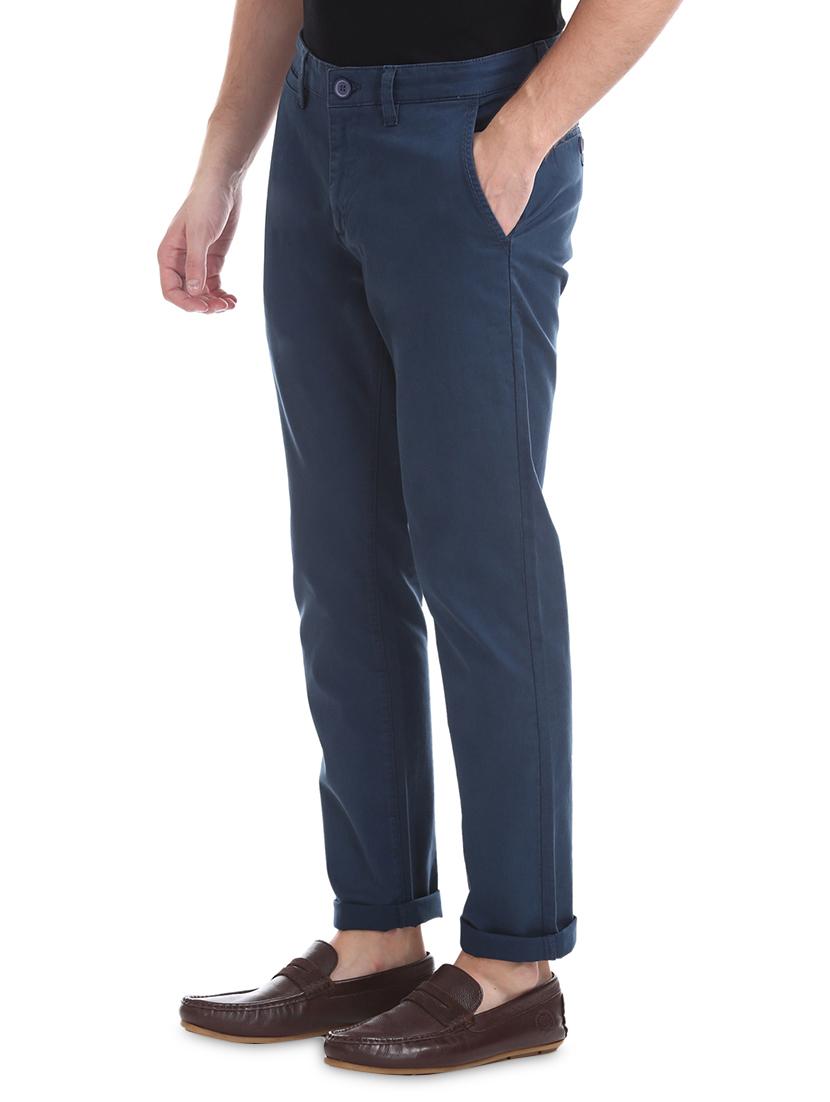 blue solid chinos - 16440096 - Zoom Image - 2