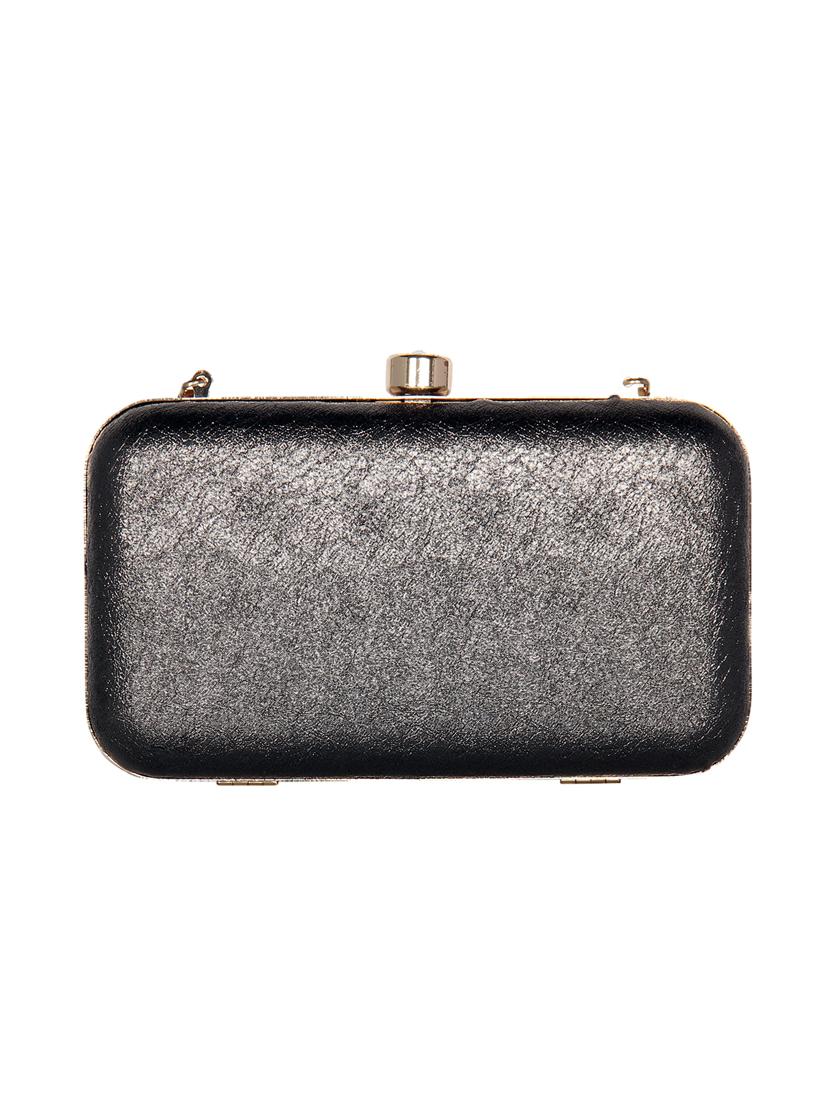 black leatherette (pu) box clutch - 16440957 - Zoom Image - 2