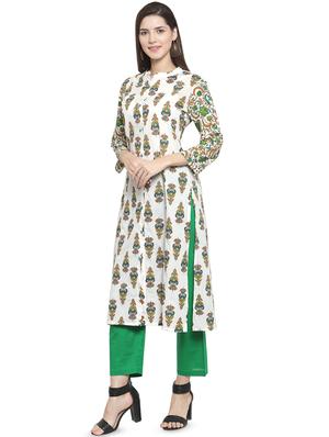 digital printed straight kurta - 16441171 - Standard Image - 2
