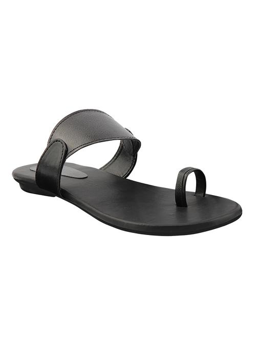 black one toe sandals - 16441553 - Standard Image - 1