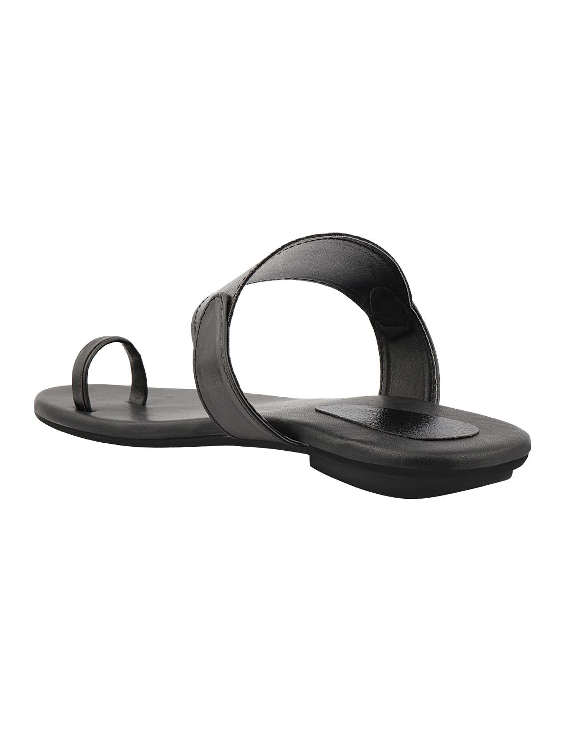 black one toe sandals - 16441553 - Zoom Image - 2