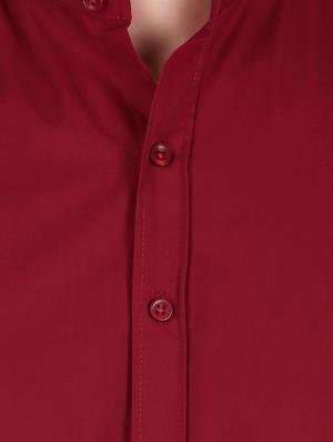 red solid casual shirt - 16443072 - Standard Image - 5