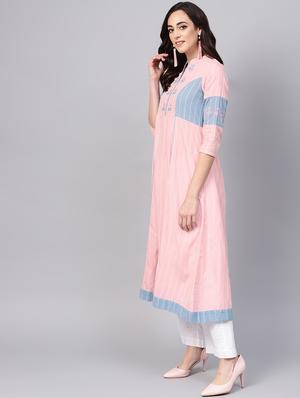 embroidered flared kurta - 16444220 - Standard Image - 2