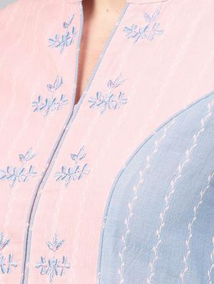 embroidered flared kurta - 16444220 - Standard Image - 5