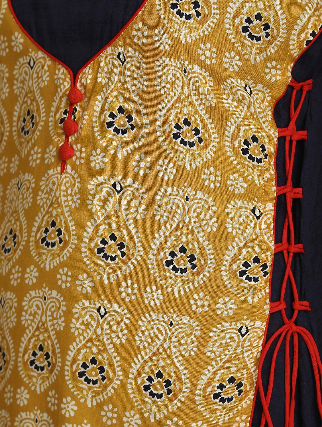 block printed layered kurta - 16444628 - Zoom Image - 5