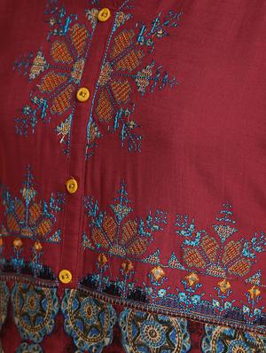 embroidered straight kurta - 16444638 - Standard Image - 5