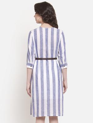 pocket patch striped shirt dress - 16444770 - Standard Image - 2