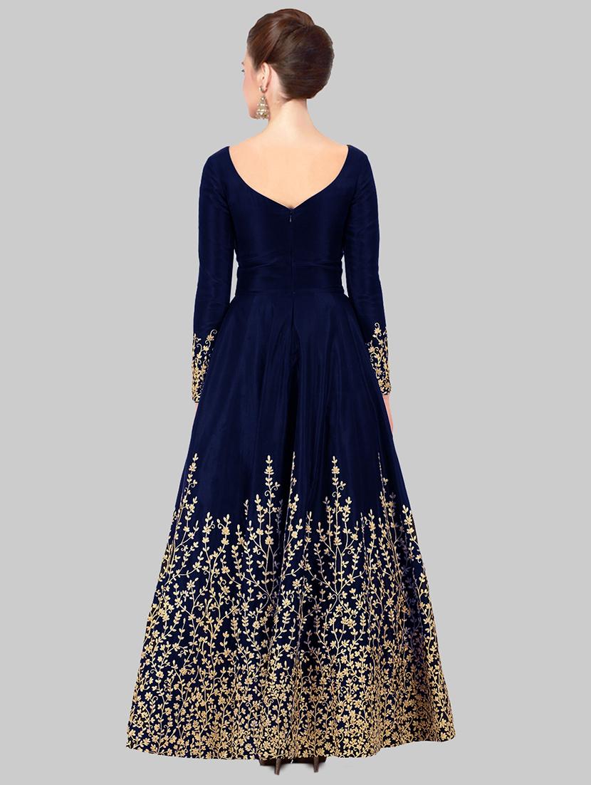 embroidered anarkali semi-stitched suit - 16446812 - Zoom Image - 2