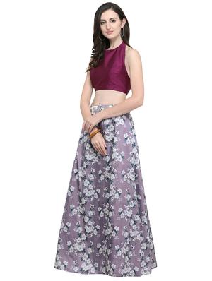 floral printed a-line lehenga - 16449814 - Standard Image - 2