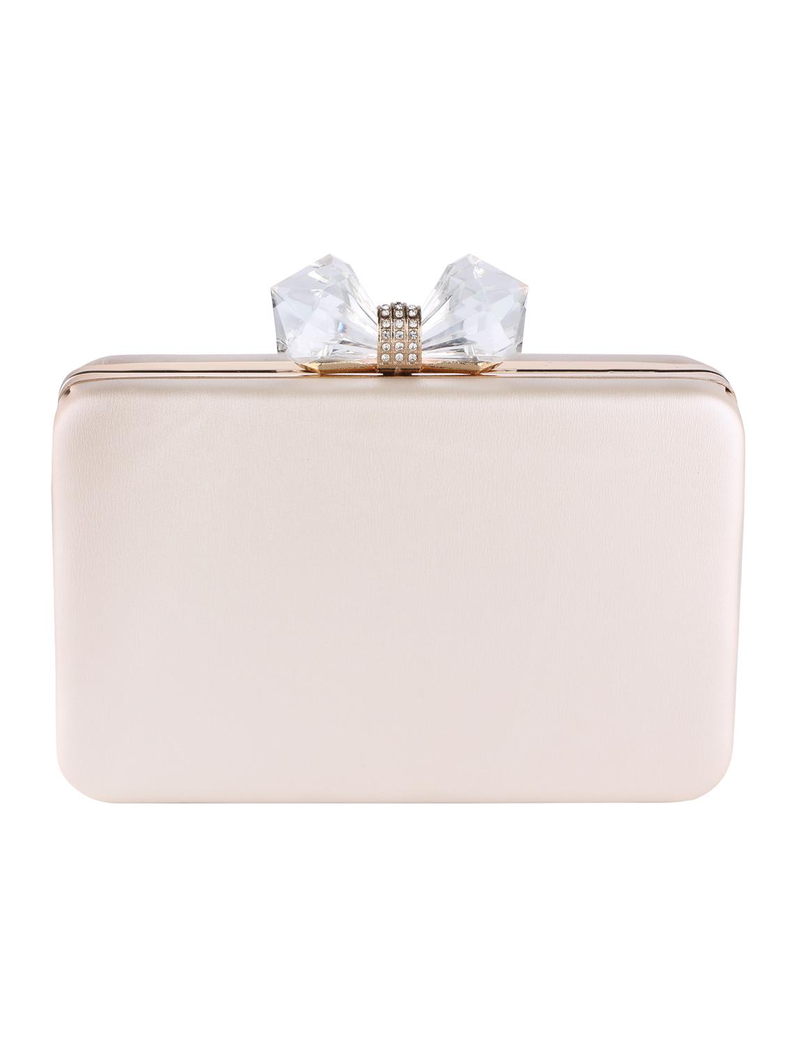white metal regular clutch - 16450144 - Zoom Image - 2