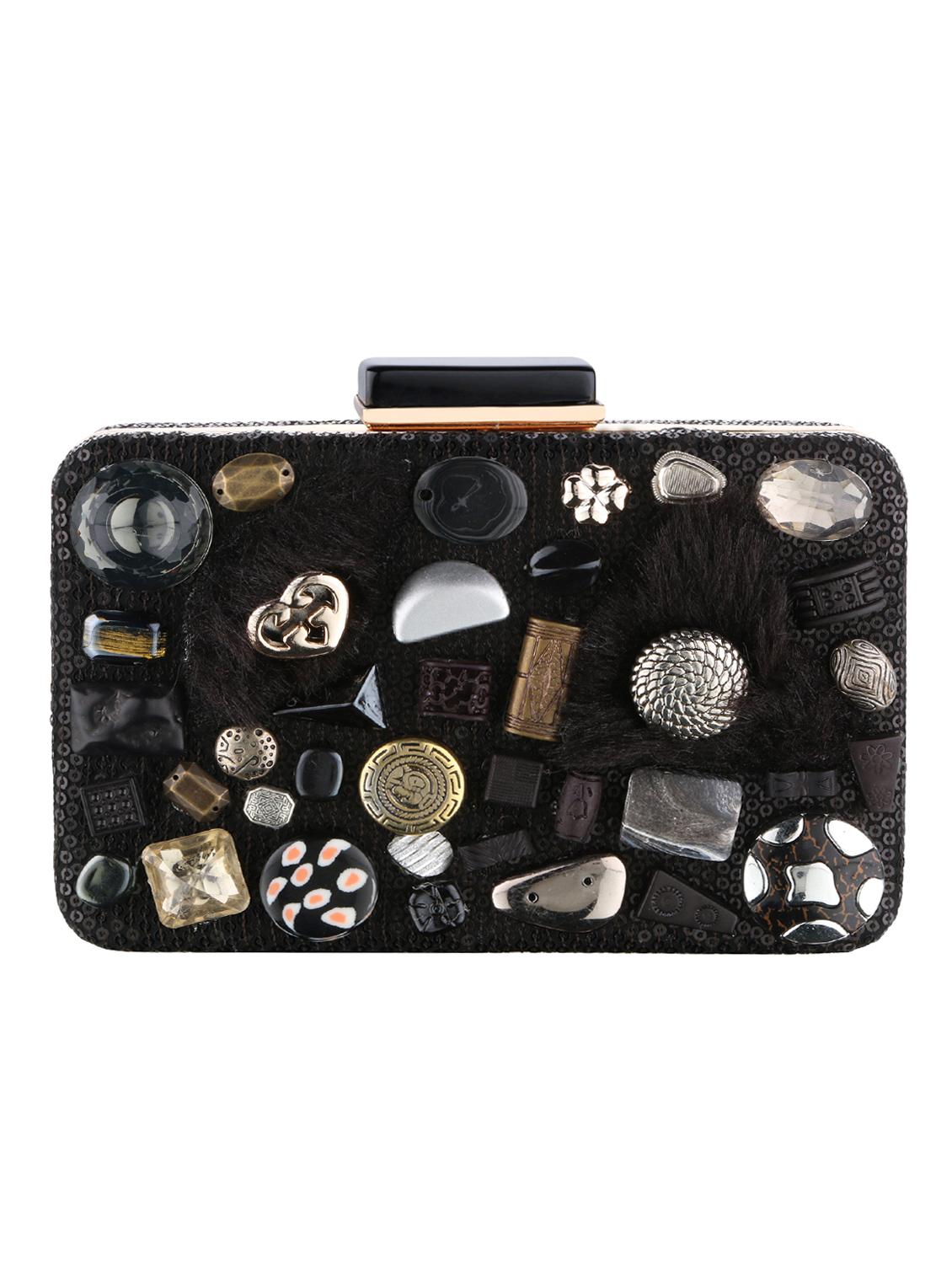 black metal regular clutch - 16450145 - Zoom Image - 2