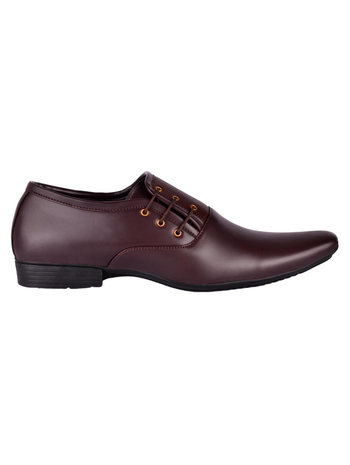 aadi brown leatherette slip ons - 16450464 - Zoom Image - 2