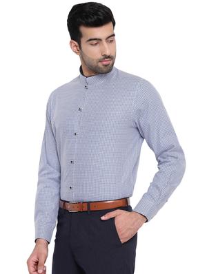 blue printed casual shirt - 16451330 - Standard Image - 2