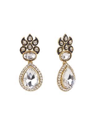 black brass drop earring - 16454227 - Standard Image - 2