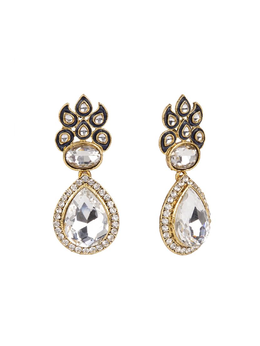 black brass drop earring - 16454227 - Zoom Image - 2