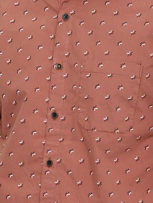 brown printed casual shirt - 16456434 - Standard Image - 5