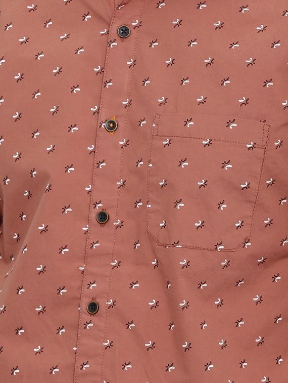 brown printed casual shirt - 16456434 - Zoom Image - 5