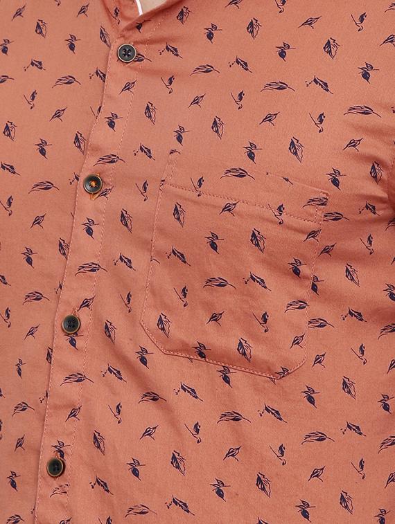 brown printed casual shirt - 16456442 - Zoom Image - 5