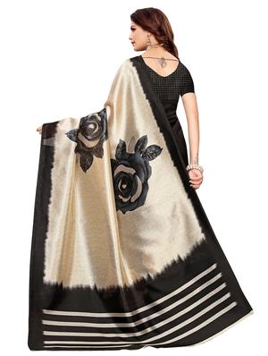 floral half and half saree with blouse - 16456615 - Standard Image - 2