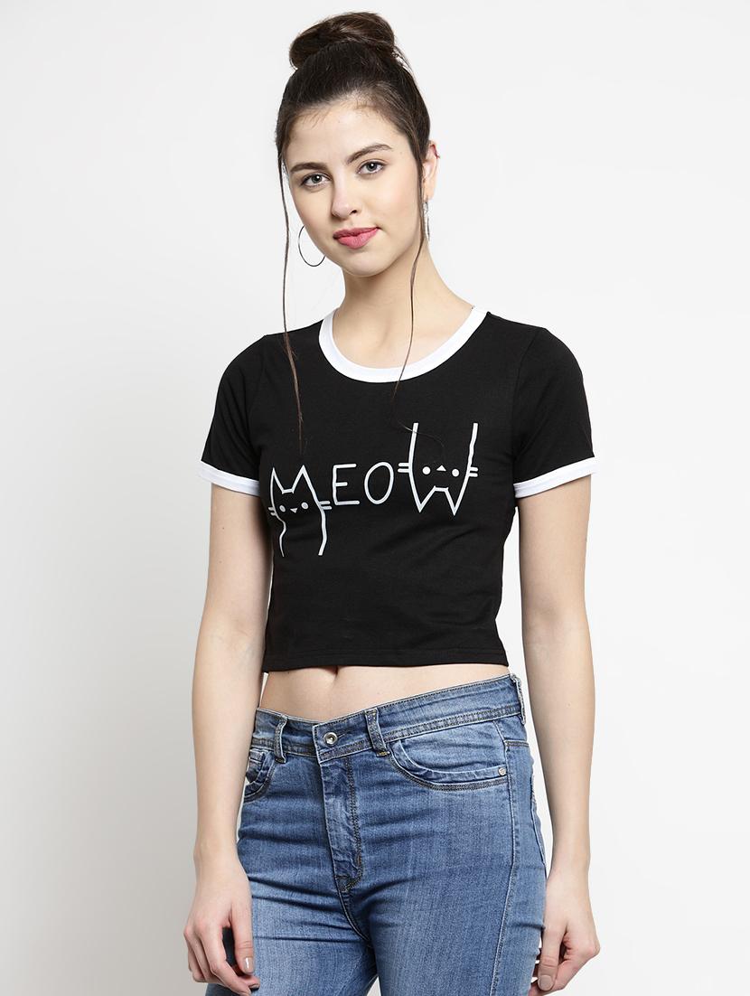 contrast detail quirky crop tee - 16456819 - Zoom Image - 2